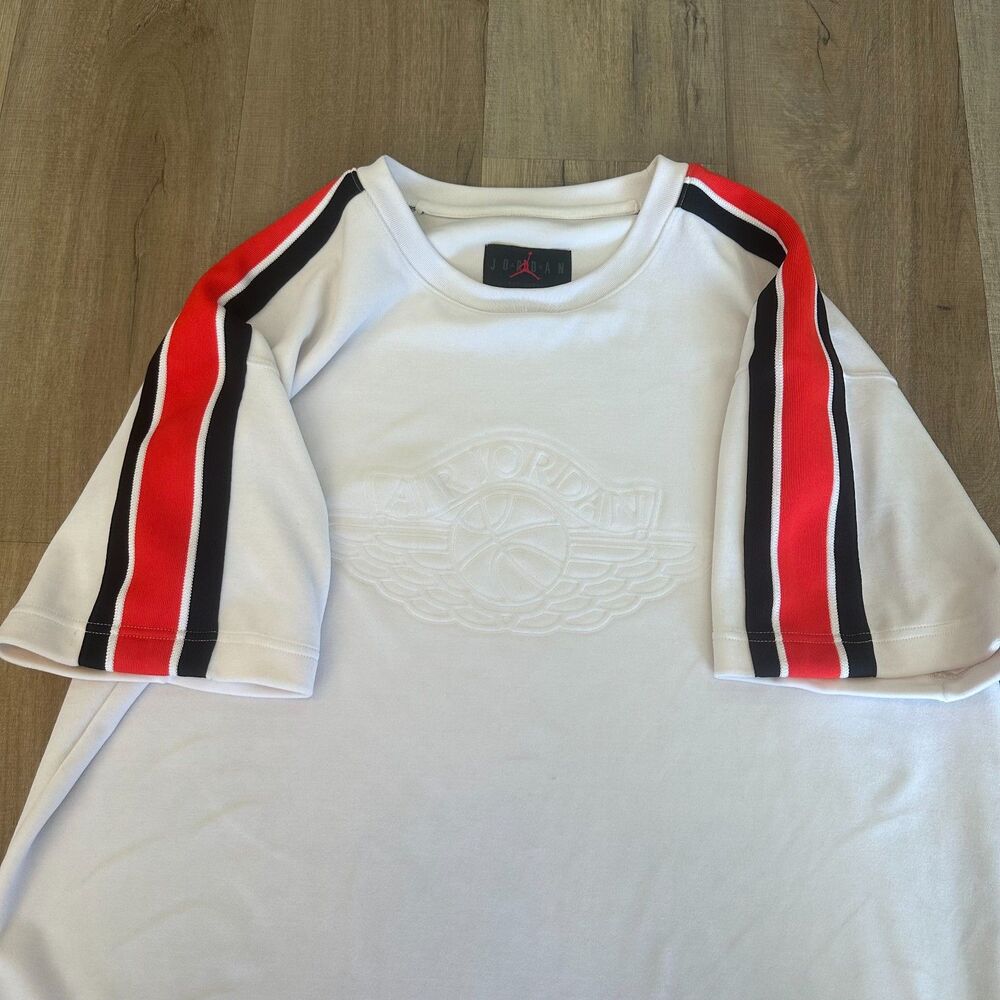 Gold Chain Top White Velour Nike Air Jordan Stamp In Front L Large